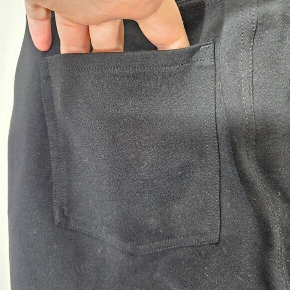 SPANX Black High Waisted Cropped Capri Fitted Shapewear Leggings Small Petite - Picture 10 of 11